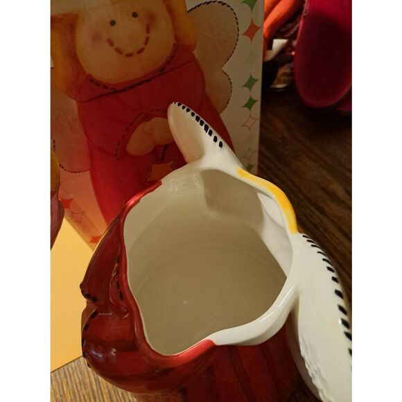 Vintage 2003 Atico Mary Bright Holiday Home Hand-Painted Angel Cookie Jar 10" - Picture 6 of 9